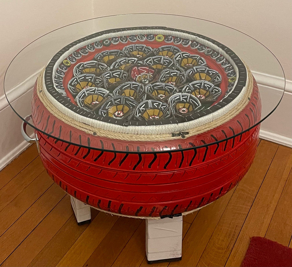 Round Coffee Table - Red